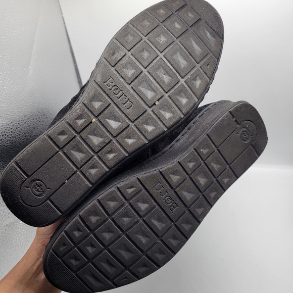 Born Black Suede 6.5 Knee Length Full Zip Platform Round Toe Comfort - Picture 4 of 10